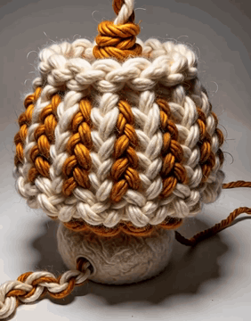 Видео, сгенерированное нейросетью: WoolWorld, an oversized floor lamp with a ribbed wool shade in cream and…