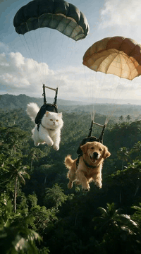 AI generated video: FORMAT 5-second cinematic comedy adventure video based directly on the provided…