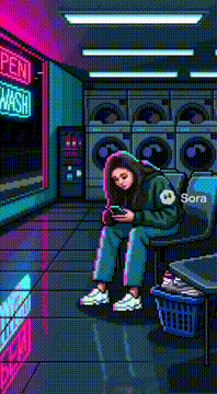 Видео, сгенерированное нейросетью: AI Baddies hate laundry