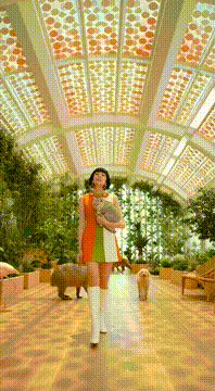 AI generated video: 1960s solarpunk vibe
