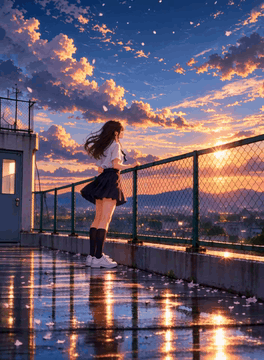 AI generated video: z1os, anime illustration, strong anime style, cel-shaded, clean line art…