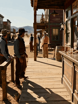 AI generated video: A 6-second adventure-comedy Western, a playful homage to the famous rolling…