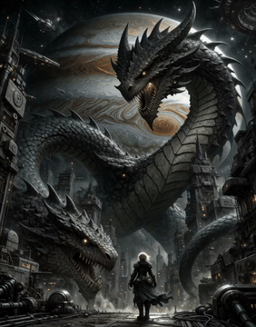 AI generated video: Epic dark science-fantasy living painting based on <Picture 1>. Preserve the…