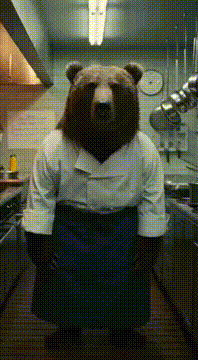 AI generated video: Haven’t watched the bear yet 🤣🤣 is this right?