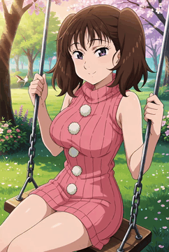 AI generated video: D14N37DS, (The Seven Deadly Sins Style), clean 2d anime illustration, flat…