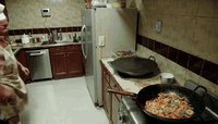 AI generated video: High angle, wide angle, profile view from 45 degrees, 35mm film quality shot of…
