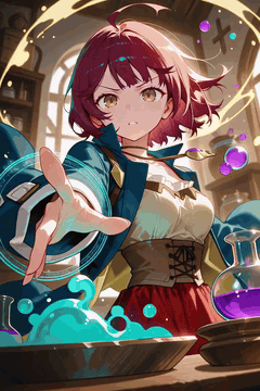 AI generated video: integrated_multimodal_description [Shot 1] An anime-style young alchemist with…