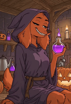 AI generated video: 2d furry cartoon animation. The subject is an anthropomorphic irish setter dog…
