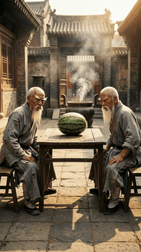 AI generated video: Theme: Two intense Kung Fu grandmasters settle a fierce martial arts duel by…