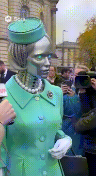 AI generated video: A cyborg from the future
