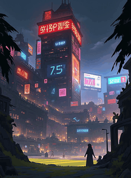 AI generated video: Cyberpunk city, neon signs, a quiet evening atmosphere; a figure walks slowly…