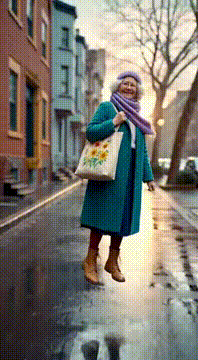 AI generated video: grandma levitating