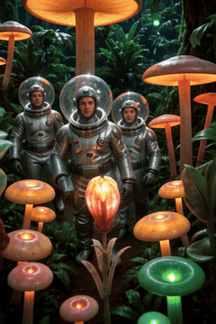 AI generated video: [Shot 1] furestify style, Scene: In a dense Venusian jungle filled with…