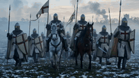 AI generated video: Create a photorealistic live-action movie trailer for a gritty historical…