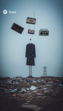 AI generated video: # Invisible Chorus — Haunted Boombox MV ## Subject / Scene Settings - Audience…