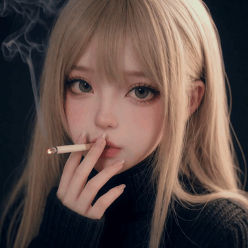 AI generated video: She is avidly smoking