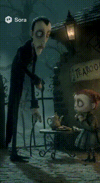 AI generated video: Handmade stop-motion 3D animation with gothic fairytale aesthetic with wordplay…