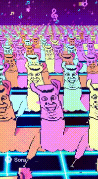 AI generated video: Same, let them do silly funcky dance with silly music.