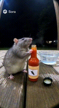AI generated video: Rat