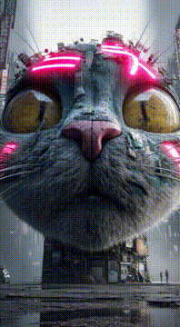 AI generated video: A rat romps in the city