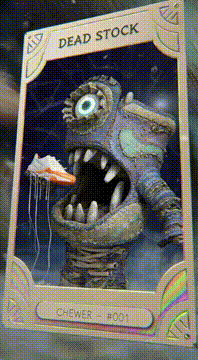 AI generated video: モーショングラフィックに変更。デザインスタイルは“シュルレアリスム”＆“One Baseball Card Frame”