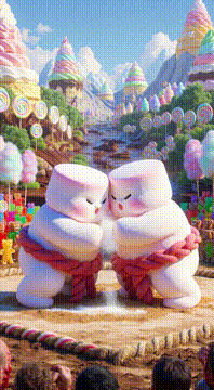 AI generated video: “Sugar Rush Sumo” It’s the Fluffiest Fight of the Year! 🍬💪