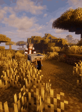 AI generated video: This video is shot in Mancerift1 style, This is a digital, blocky-style…