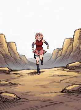 AI generated video: kyhu style image sketch animation, thick lines, 1girl, haruno sakura, in the…