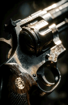 AI generated video: A wanted dead or alive poster of a revolver named revolver with reward value of…