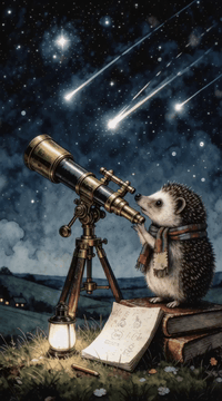 AI generated video: summary: [reference generation] On a grassy hilltop at night, the little…