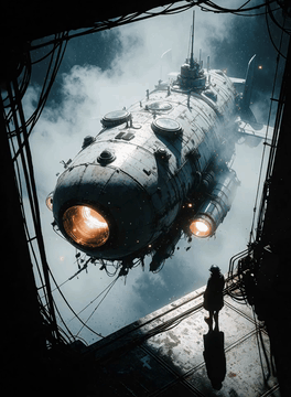 AI generated video: The art style is painterly with strong ink outlines, high contrast, dynamic…