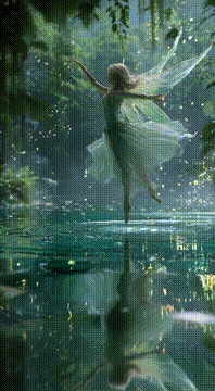 AI generated video: Elf dancing on the lake