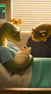 Видео, сгенерированное нейросетью: “You’re a lizard, Harry!” - Quite the shock to Mr. & Mrs. Slytherin. 🦎🐍