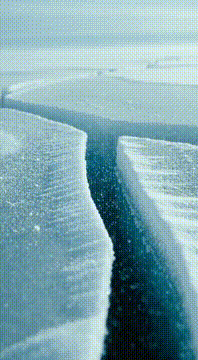 AI generated video: Narrative Script (Voice-Over — @sama) The ice begins to move. Not from the…