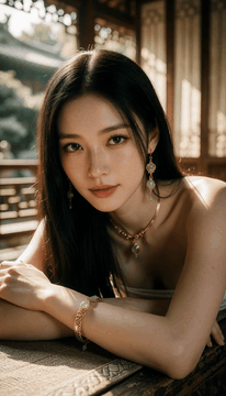 AI generated video: 5-second cinematic portrait video. Preserve the exact woman, face, hairstyle…