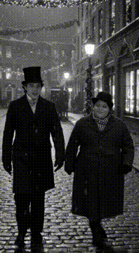 AI generated video: @calebmarshall365 @lowzify walling through a town during Christmas in the…