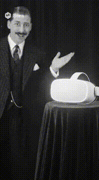 AI generated video: 1920's VR ad