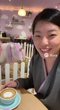 AI generated video: @jackielxu is at a baby unicorn cafe