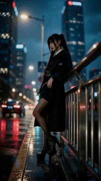 AI generated video: [Character & Attire] A young, stylish East Asian woman. She must have…