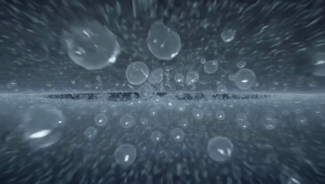 AI generated video: Low-angle, very detailed, panorama, split diopter with the right half closer…