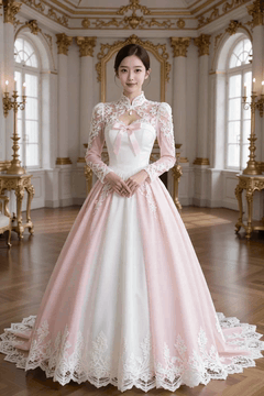 AI generated video: A beautiful woman stands in a gorgeous palace room and slowly turns around…