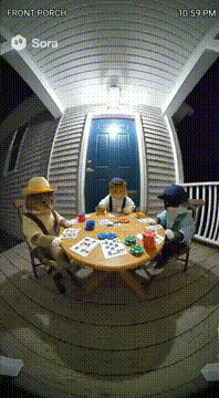 AI生成视频：Poker playing cats 🐱 ♦️