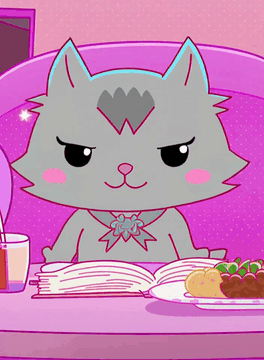 AI generated video: Cartoon, Gureco, a chibi 2d wolf, laughing happy