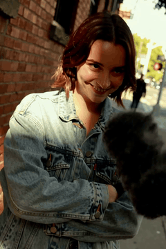 AI generated video: integrated_multimodal_description: [Shot 1] Candid, amateur street-interview…