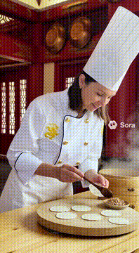 AI generated video: Cooking Chinese dishes instead