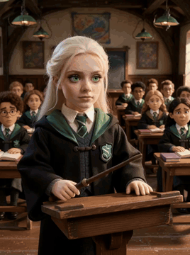 AI generated video: Storyboard: <Subject 1> Is a woman with long white hair, bright…