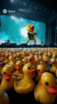AI generated video: make them rubber ducky！
