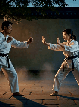 AI generated video: A legendary Taekwondo grandmaster — lean, fast, disciplined, with fluid motion…
