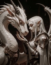AI generated video: Cinematic high-fantasy portrait. Animate <Picture 1> as an intimate, emotional…