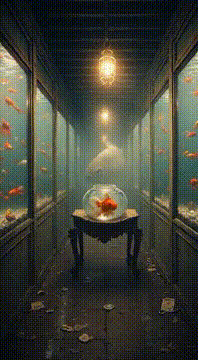 AI generated video: Change it to gold fish